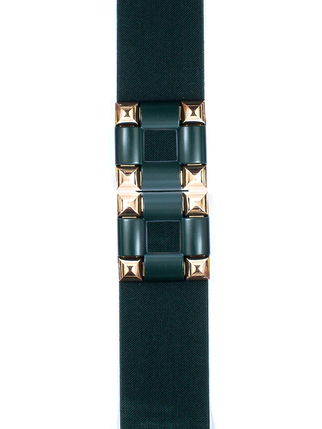 CINTURA ELASTICA ALTA FIBBIA , TG UNICA - GREEN